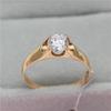Purple Gold Inlaid Zircon Simple Temperament Tide-Plated Rose Gold Open Ring