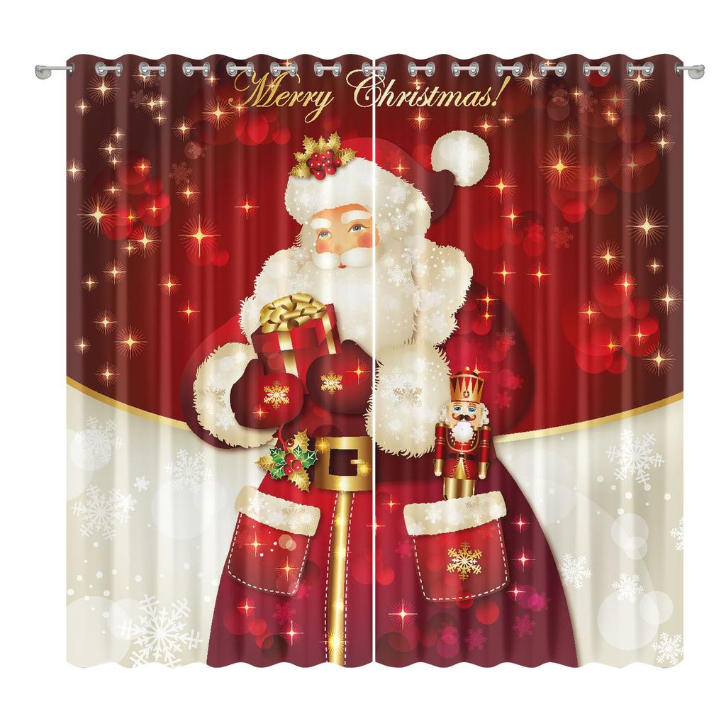 Christmas Curtains Bedroom Living Room Balcony Blackout Curtains Office Hotel Insulation Curtains