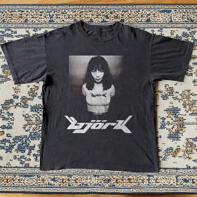 Bjork  Vintage Style Unisex Black Cotton TShirt Size S5XL Unisex T-Shirt