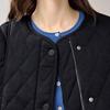 Ta Chi Damen Rundhals karierte Patchwork gesteppte Jacke