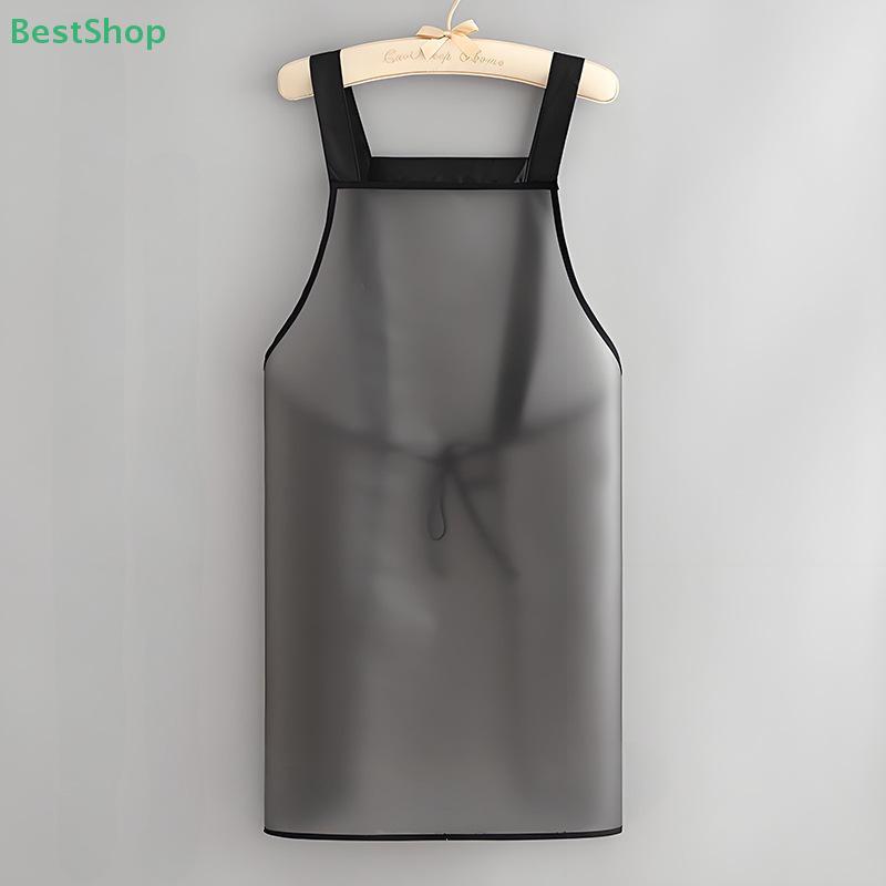 Waterproof & Oil-Resistant TPU Clear Washable Apron With Pocket- Household Kitchen Cooking Apron For Daily Use