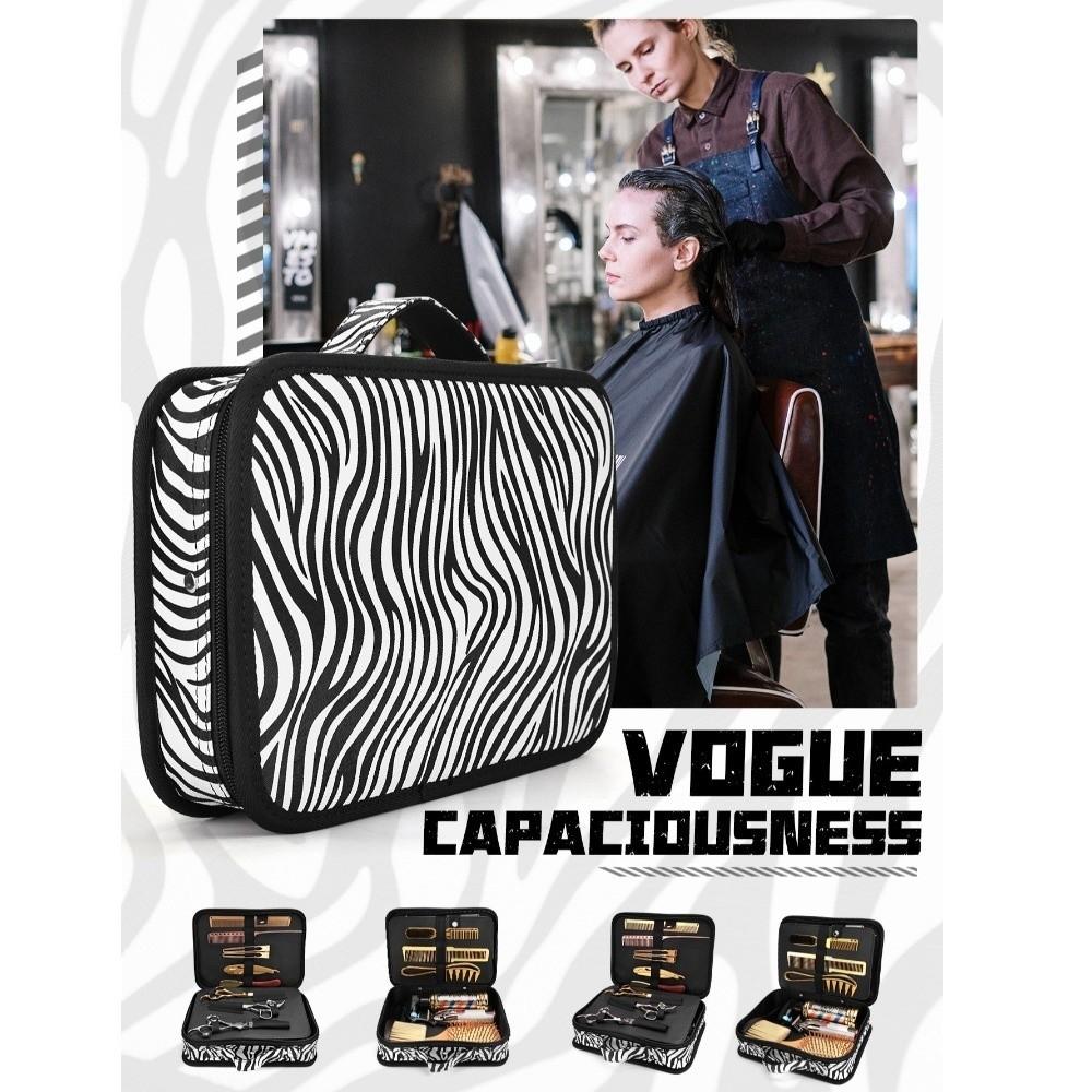 Large Capacity Stripe Barber Box Universal Beard Trimmer Case Electric Clipper Bag  Travel