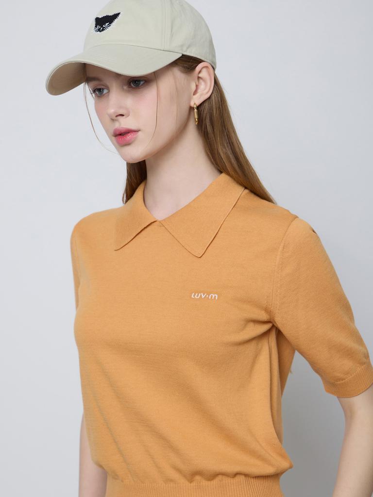 LUVM Logo Collar Knit_Orange