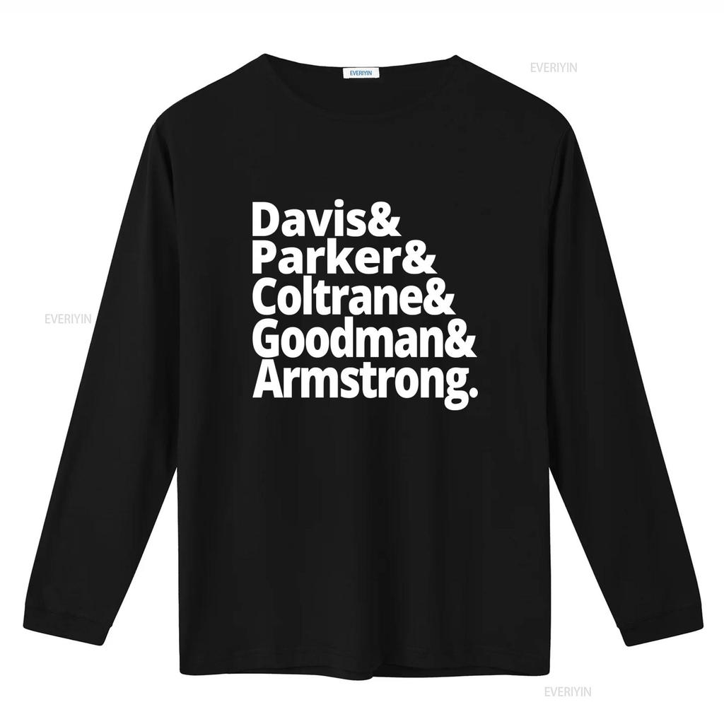 Music T Shirt Jazz History Masters Miles Davis Charlie Parker John Coltrane Benny Goodman Louis Armstrong La Land Quartet