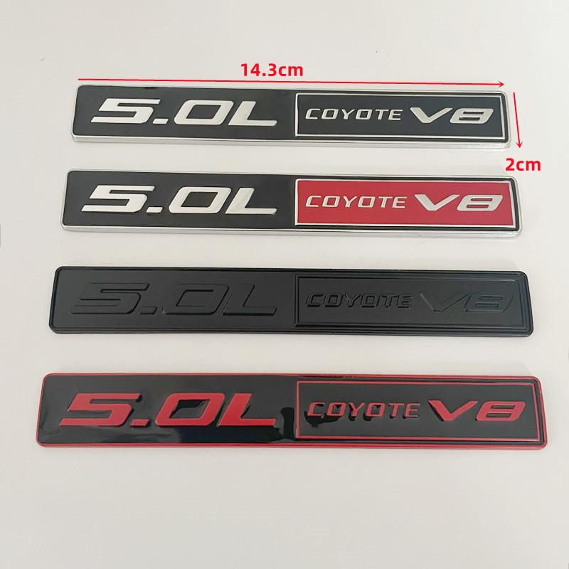 3D Metal 5.0 COYOTE V8 Rear Trunk Side Fender Emblem Badge Sticker Car Accessories For 5.0 GT F150 FX4