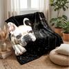 Two Dogs In Nature Theme Blanket Lightweight Warm Flannel Blanket Decorative Throw Blanket for Home Decoration