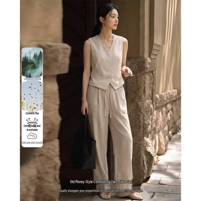 Women s Lyocell V-Neck Two-Piece Set XL