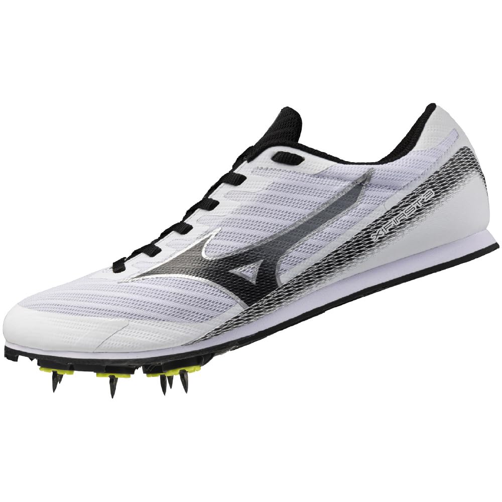 Mizuno Track and Field Shoes 3 Club Lightweight Short Distance Track and Field Spikes for Tracks Under 800m White x Black cm 2E X-First 26.0