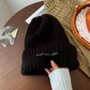 Elegant And Stylish Womens Knit Beanie Warm Cotton Hat With Trendy Design Letter