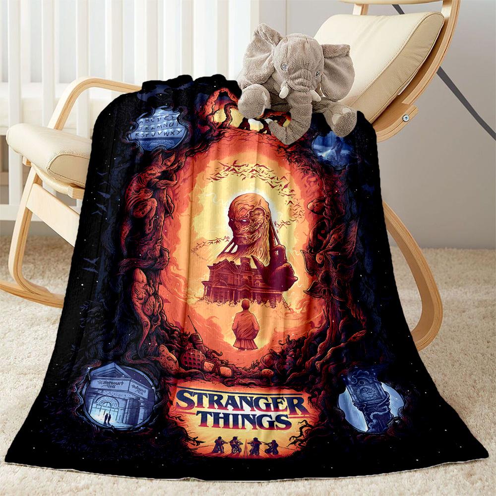 Stranger Things  Blanket Suitable for sofas,travel, living rooms also a good gift for friends and family Suitable for all seasons.