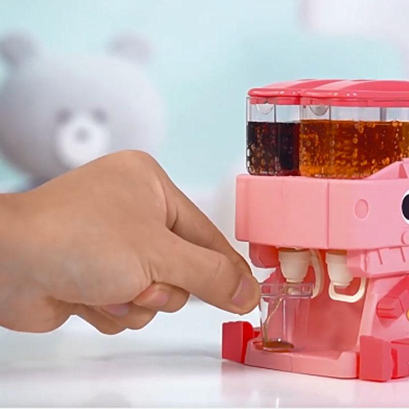 Çocuk Dinozor Çift su sebili Oyuncak Sevimli Pembe Mavi Soğuk/Sıcak Su Suyu içme çeşmesi Simülasyon Mutfak Oyuncaklar