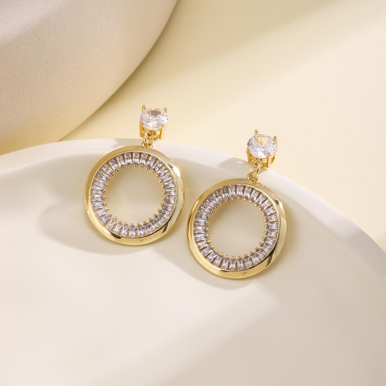 

Nidin New Popular Simple Smooth Love Heart Shape Cubic Zirconia Drop Earrings For Women Female Vintage Sweet Ear Jewelry Gifts