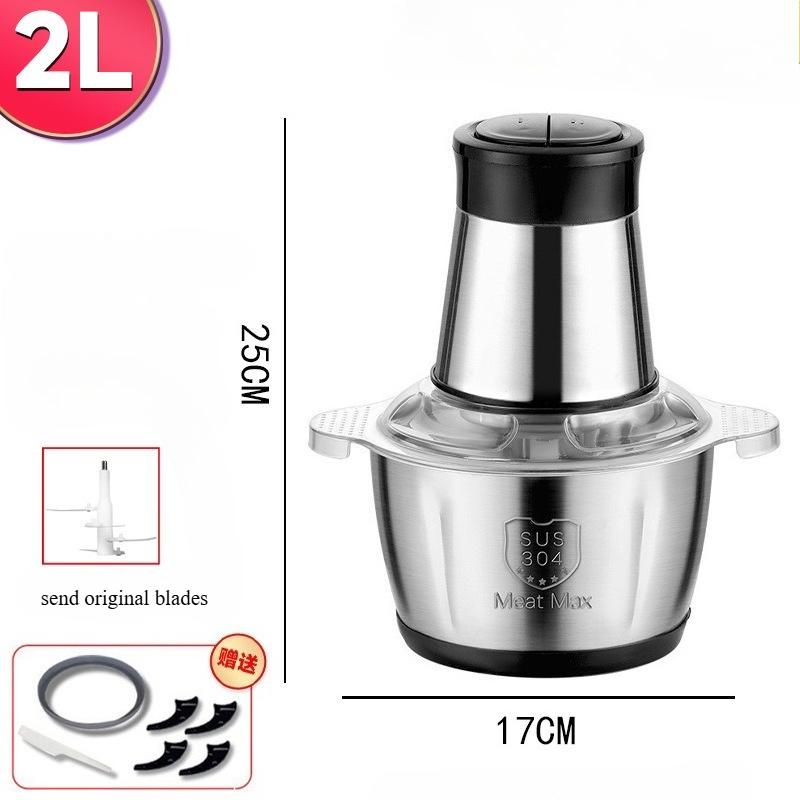 2/5L Electric Meat Grinders 304 Stainless Steel Food Crusher Multifunctional Vegetable Slicer Chopper Mincer Baby Food Processor