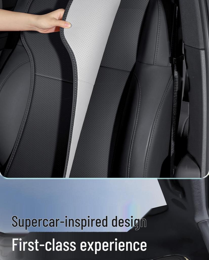 Compatible Xiaopeng M03/P7+ Car Seat Cushion: Breathable, Ventilated Leather Cover in Original Car Color
