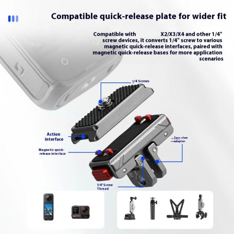 Quick Release Magnetic Adapter Base Mount for X4 Protective Case 1/4inch Screw Magnetic Adapter Mount Accessories