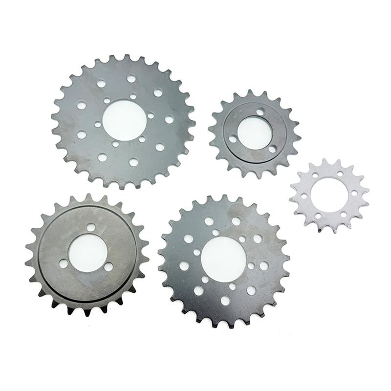 Bicycle #410 Chain 16T 18T 22T 25T 28T Fixed Sprocket Gear Fit For Electric Scooter Bike Brake Disc Mount Big Chain Wheel
