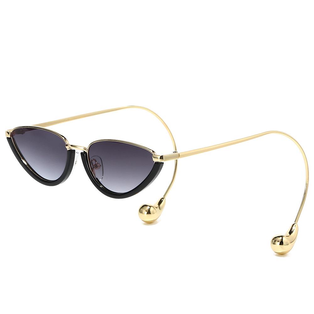 BV home new European and American retro fashion cat eye sunglasses small frame frame women's high-end glasses BV