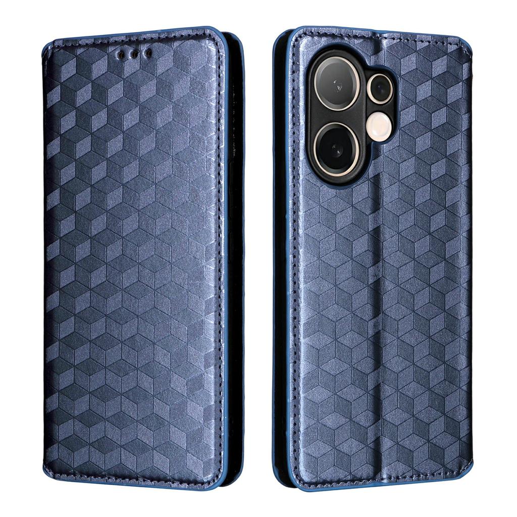 For vivo V60 5G Case Wallet Rhombus Imprinted Leather Phone Cover