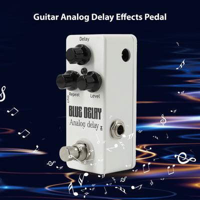 Gitar Analog Gecikme Pedalı Elektro Gitar Efektleri Pedal Gerçek Bypass Çinko Alaşım Kabuk DC 9 V 6.35mm