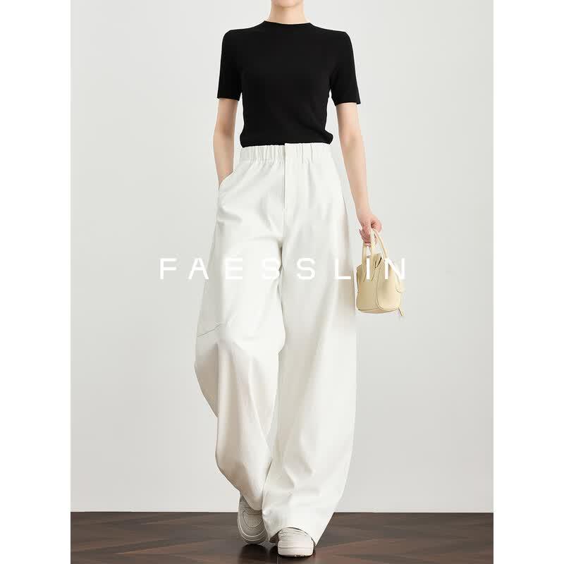 FAESSLIN Women s Tall Slimming Linen Blend Balloon Pants M