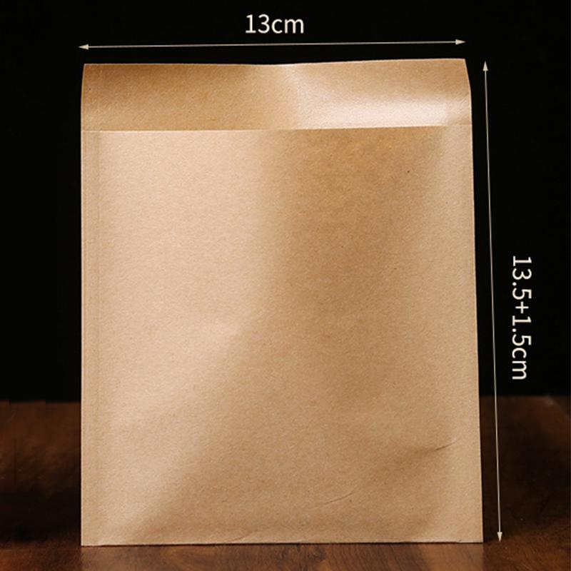 Kraft Paper Food Packaging Bag Disposable Snack Packing Bag Oil-Proof Paper Bag