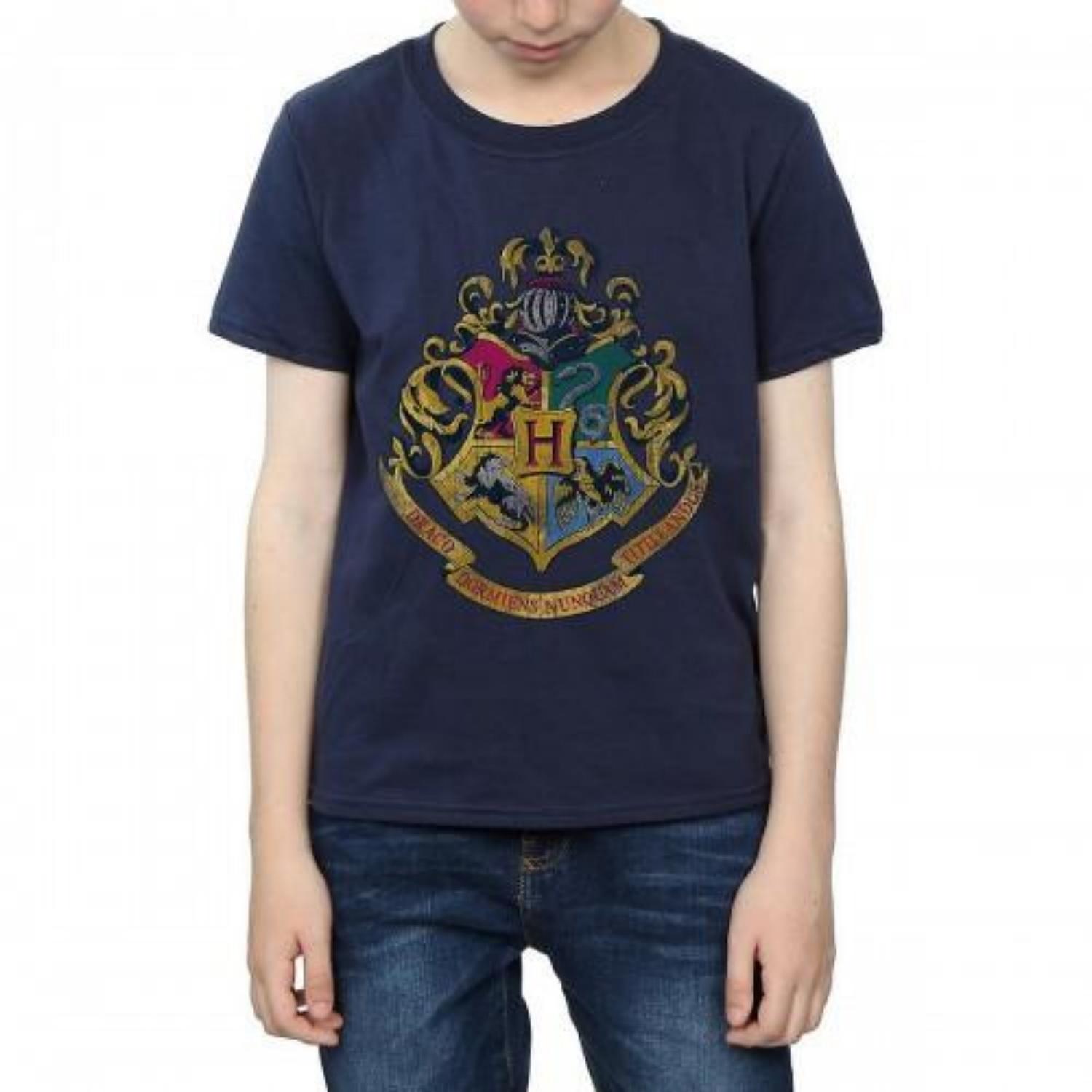 HARRY POTTER Boys Hogwarts Crest Cotton T-Shirt XXXXL