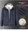 Men's Plus Size Silver Fox Fleece Hoodie & Lambswool Sweatpants Winter Set
