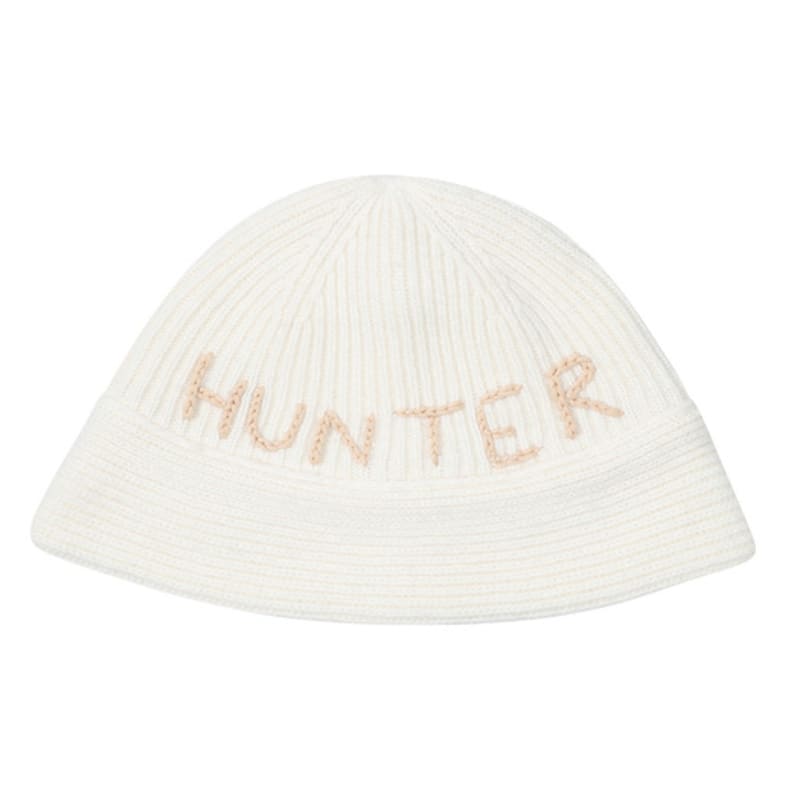 

HUNTER [UNISEX] Handcrafted Cashmere Bucket Hat - Ivory HBW0008CHZIVO 00F