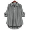 Women's Spring Autumn New Arrivals Double-Colored Fabric Shirt Loose Fit Plus Size Long Sleeve Versatile Top