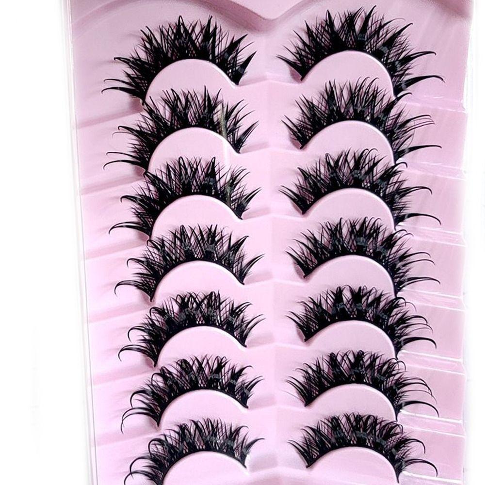 Fluffy Fairy Wet Look Manga Eyelashes Wispy Eyelash Extension Tool False Eyelash  Women Makeup