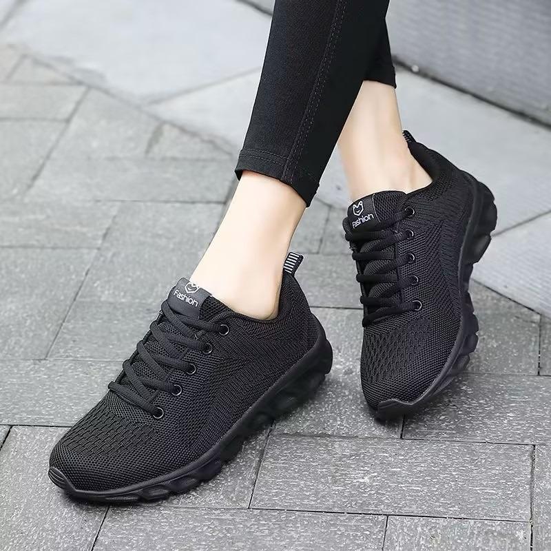 Damen Rutschfeste Langlebige Küchen-Sneaker Schwarz Arbeitsschuhe Komfort Freizeitschuhe