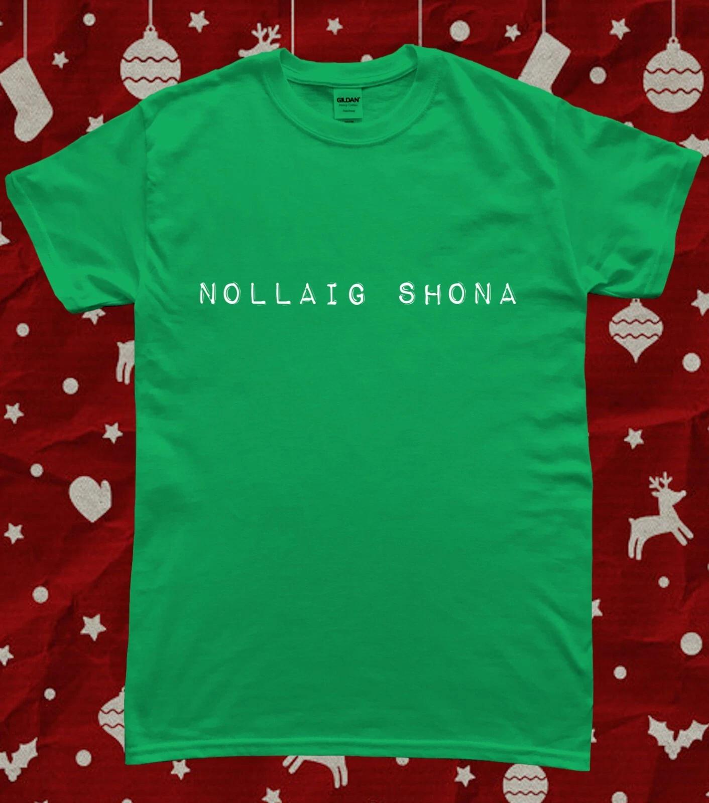 Nollaig Shona Happy Christmas Irish Gaelic Xmas T-Shirt XL