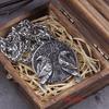 Nordic talisman crows of odin two crows huginn and muninn pendant on tree of life necklace