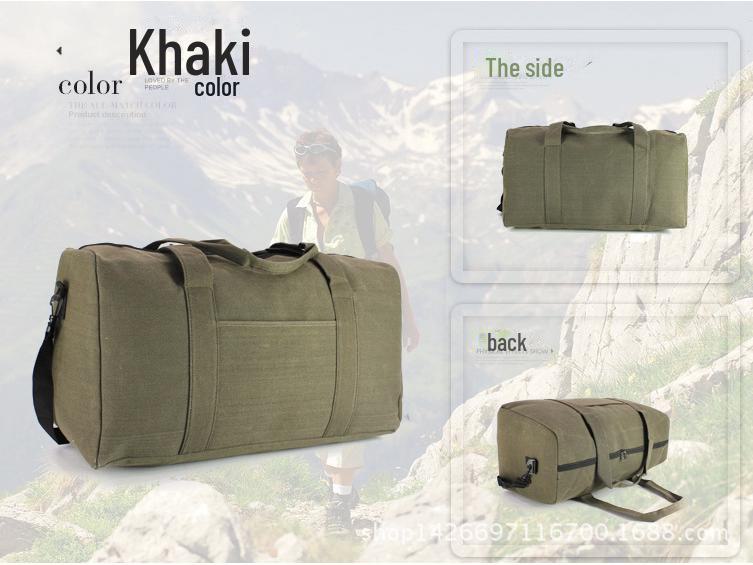 

Мужская и женская дорожная сумка из холста большой вместимости — варианты для багажа, на плечо и через плечо 20 inches хаки