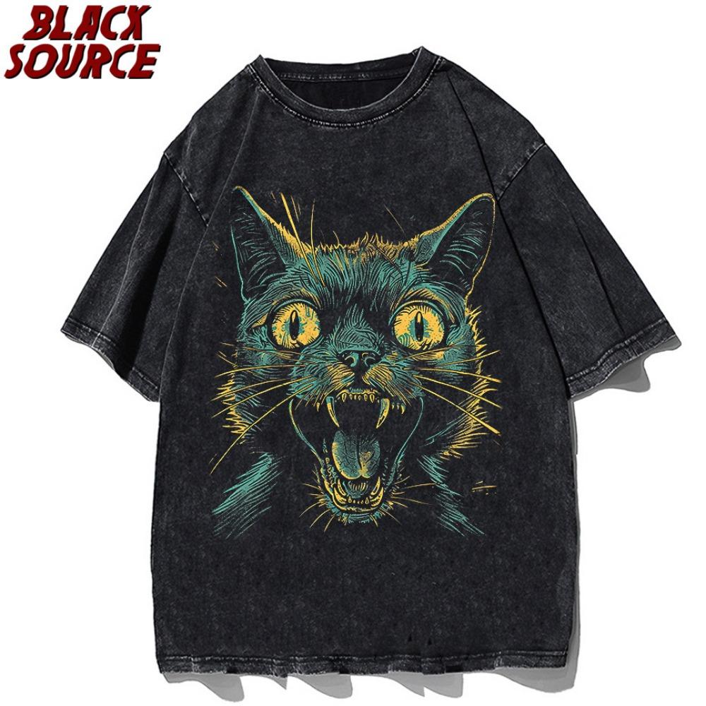 Cat Vampire Men s T Shirts Cat The Return Of Vampurr Funny Tees Short Sleeve Round P0812 S
