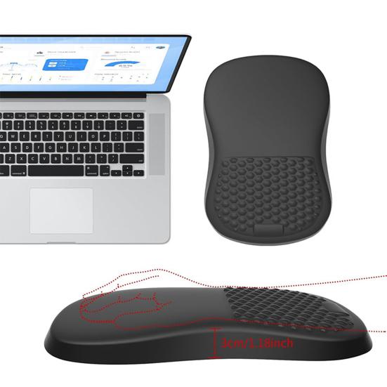 Ergonomic Mouse Pad with Wrist Rest Anti-Slip Base Memory Foam Massage Design Smooth Surface Wrist Support