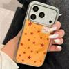 Korean Ins Yellow Background Red Stars Phone Case For iPhone 17 AIR 16 15 14 13 12 11 Pro Max Plus Y2K Exquisite Luxury Cover