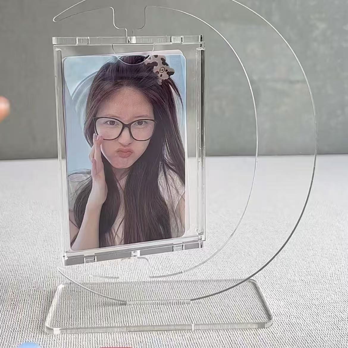 Gu Card Set Rotating Standing Brand Photo Frame 3 Inch Gumei Insert Card Standing Brand Transparent Acrylic Gift