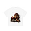 Lion Print T Shirt Black Majestic Lion Resting On Rock Graphic Design Casual Wear for Men and Women Streetwear Fashion Outfit Summer Top