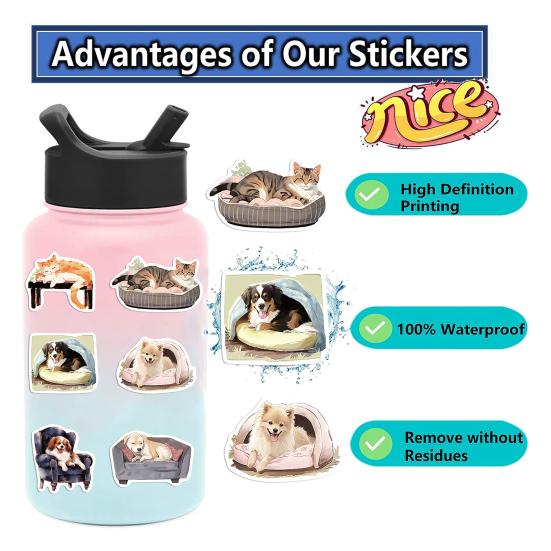 

Yousheng 50 шт., наклейка из ПВХ с изображением кота, самоклеящаяся наклейка в стиле граффити, водонепроницаемая наклейка для скрапбукинга, сделай сам, детский телефон, канцелярские принадлежности