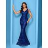 Cross-Border European and American Plus Size Women's Clothing New High-End Evening Dresses Plus Size Party Dresses