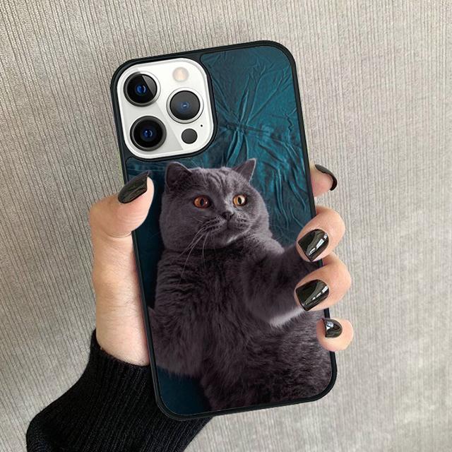 British Shorthair Cat Phone Case For iPhone 17 Air 16 pro max 15 14 plus 12 13 Soft Bumper Shell Cover coque
