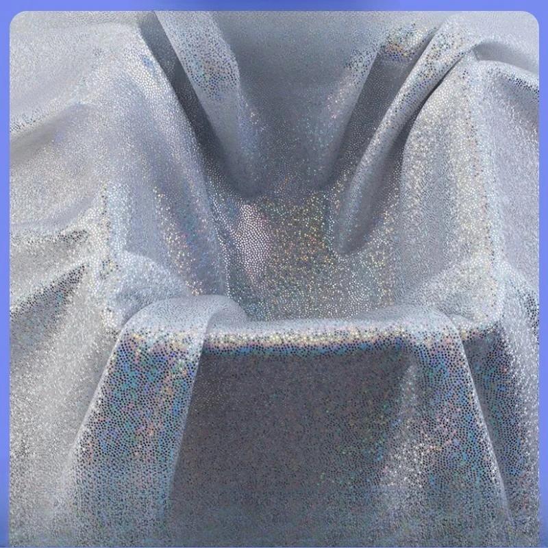 Wide 145cm Laser Iridial Glossy Gold-embossed Fabric DIY Dazzling Glittering Gilded Shirt Nightclub Stage Performance Costume