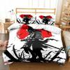 Japanese Samurai Bedding Set Soft Duvet Cover Set Men Teen Bedroom Single Double King Size Duvet Cover Pillowcase Boy Gift