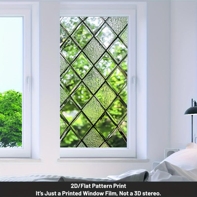 1 buc Decor Acasă DIY 45x100CM Retro PVC Electrostatic Protecție Intimitate Autocolante Geam Mat