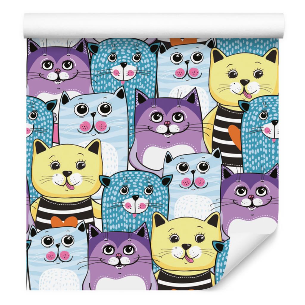Colorful Kittens Wallpaper for Living Room and Bedroom 50x1000