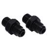 1Pair 6AN‑1Celsius4NPS   Oil Cooler Adapter Fitting Aluminium Alloy Rustproof Black