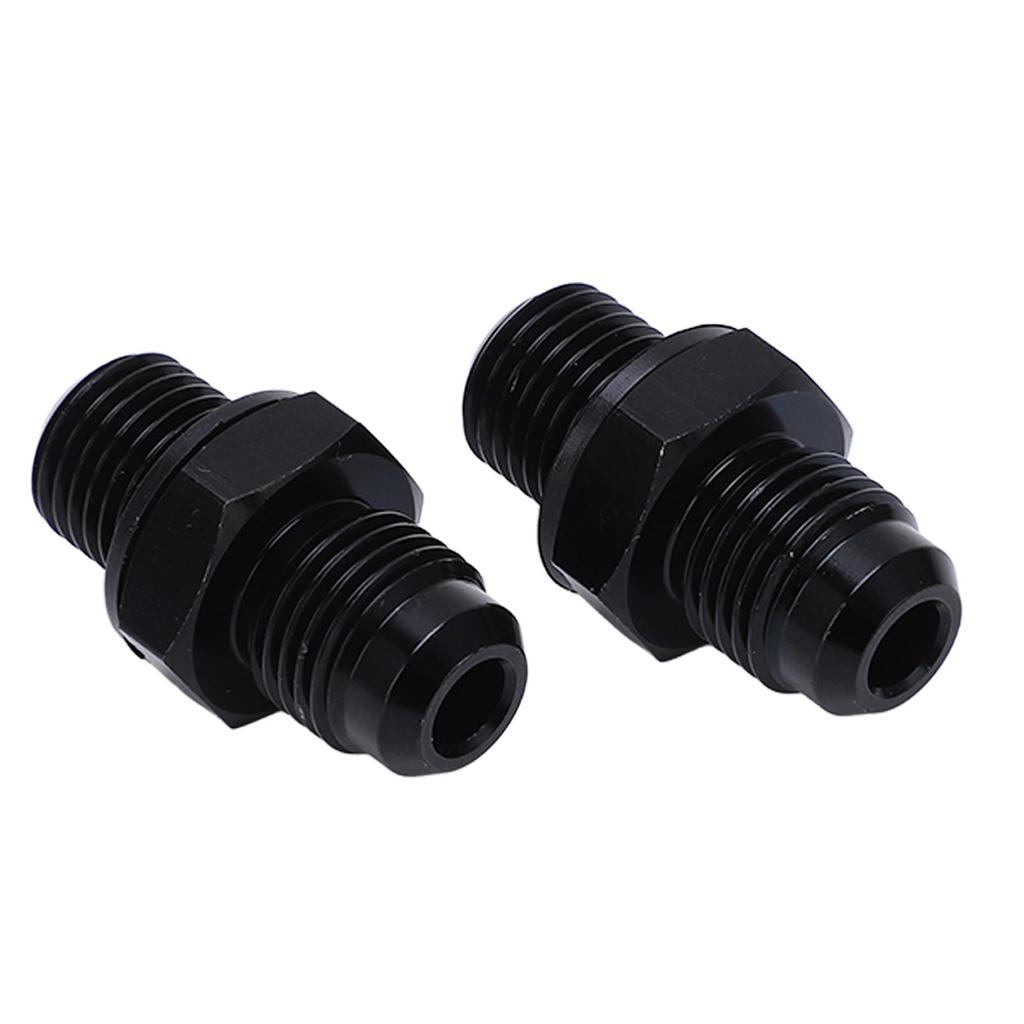 1Pair 6AN‑1Celsius4NPS   Oil Cooler Adapter Fitting Aluminium Alloy Rustproof Black