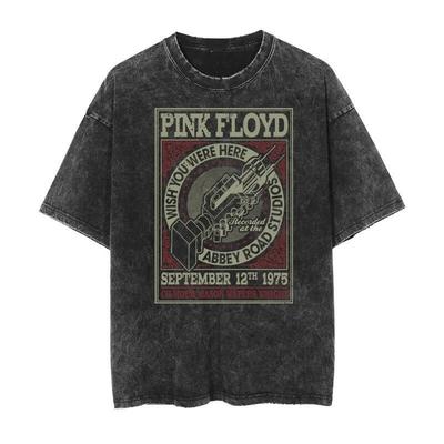 Pink Floyd Rock Gealtert Gewaschen Vintage T-Shirt 2026 Herren und Damen Amerikanischer Retro Gewaschen High-End Luxus Y2k Oberteil