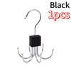 1/2/3pcs 360° Rotating Storage Hanger Hook Multi-Claw Bag Metal Belts Rack Multifunctional Hook Wooden Organizer For Bras Ties